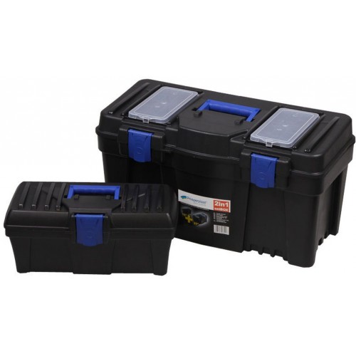 Prosperplast SETBOX 2v1 Sada kufrov na náradie, čierna NBX1525 Prosperplast SETBOX 2v1 Sada kufrov na náradie, čierna NBX1525