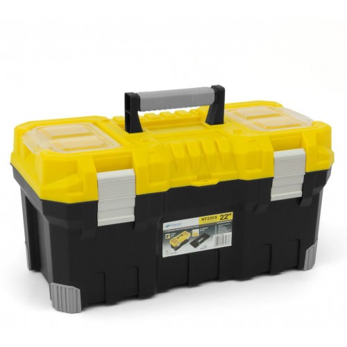 PROSPERPLAST TITAN Plastový kufor na náradie žltý, 554 x 286 x 276 mm NT22CS