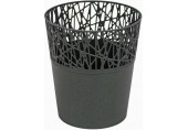 PROSPERPLAST CITY Kvetináč s čipkou 18,0 cm, grafit DCIT180