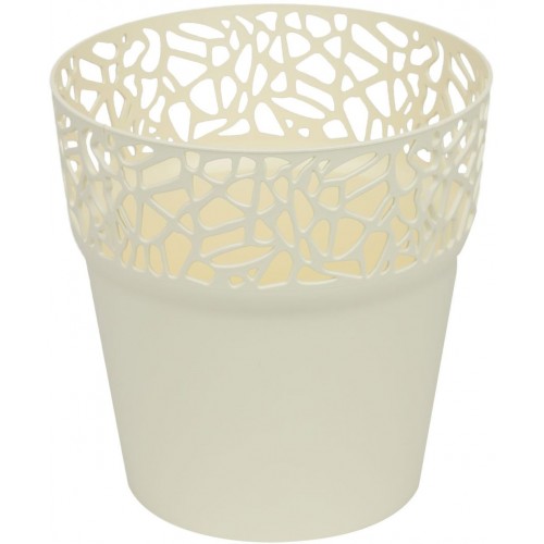 Prosperplast Naturo Kvetináč s čipkou 17,5 cm, krémová DNAT175 Prosperplast Naturo Kvetináč s čipkou 17,5 cm, krémová DNAT175