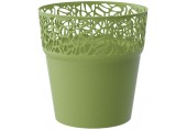 Prosperplast Naturo Kvetináč s čipkou 17,5 cm, olivka DNAT175