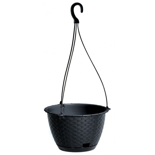 PROSPERPLAST RATOLLA ROUND W Kvetináč závesný 21,7cm, antracit DRLW215
