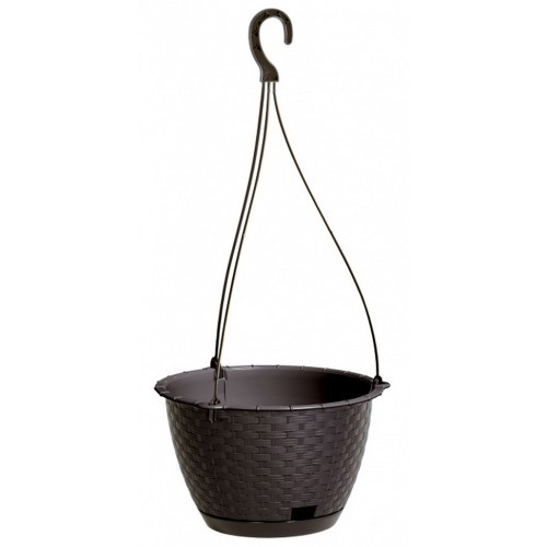 PROSPERPLAST RATOLLA ROUND W Kvetináč závesný 21,7cm, umbra DRLW215
