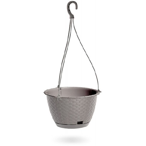 PROSPERPLAST RATOLLA ROUND W Kvetináč závesný 21,7cm, mocca DRLW215