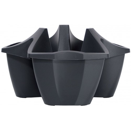 Prosperplast CROWN Kvetináč 48cm, 16l, antracit DCRO480
