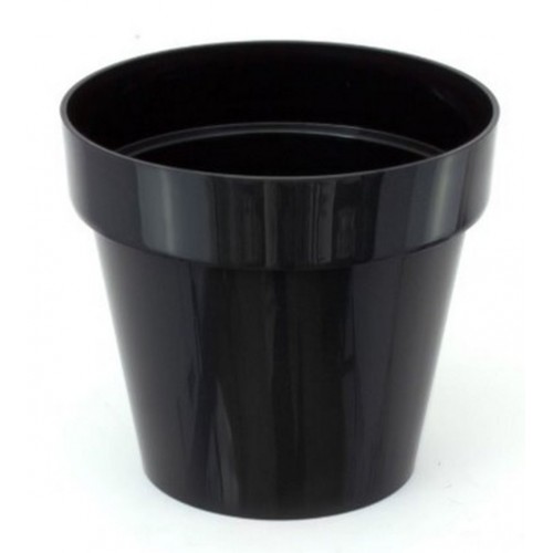 PROSPERPLAST CUBE SHINE Kvetináč 7l čierna DCUB250S