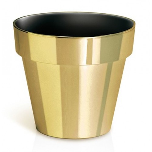 PROSPERPLAST CUBE CHROME GOLD Kvetináč 1,2l, zlatá DGC140G PROSPERPLAST CUBE CHROME GOLD Kvetináč 1,2l, zlatá DGC140G