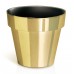 PROSPERPLAST CUBE CHROME GOLD Kvetináč 1,2l, zlatá DGC140G