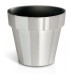 PROSPERPLAST CUBE CHROME SILVER Kvetináč 0,6l, strieborná DGC110S