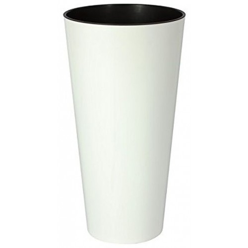 Prosperplast TUBUS SLIM Shine Kvetináč 15 cm, 3,3 l, biela DTUS150S