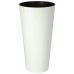 Prosperplast TUBUS SLIM Shine Kvetináč 15 cm, 3,3 l, biela DTUS150S