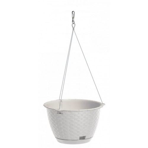 RATOLLA ROUND W Kvetináč závesný 21,7 cm, biela DRLW215S