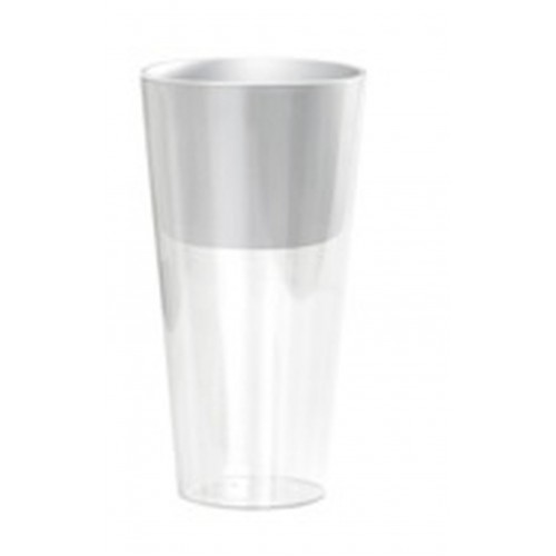 PROSPERPLAST TUBUS SLIME PW Kvetináč 4 / 8l, transparentná / biela DTUS200PW