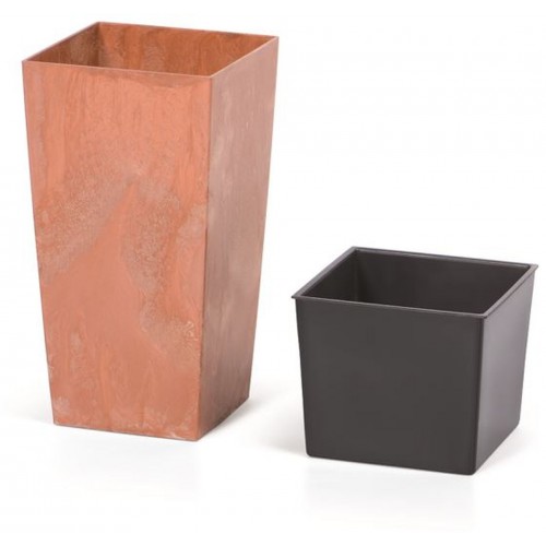 Prosperplast URBI SQUARE EFFECT Kvetináč 26,5 cm, terakota DURS265E Prosperplast URBI SQUARE EFFECT Kvetináč 26,5 cm, terakota DURS265E