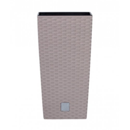 PROSPERPLAST RATO SQUARE SET Kvetináč samozavl. 8/16,3l, ratan krémová DRTS225S
