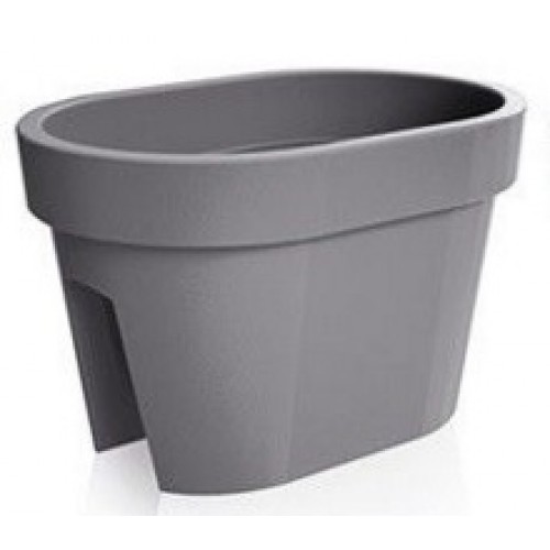 LOFLY Railing Kvetináč balkónový 12,3 l 39.6 x 26,6 x 25 cm, sivá DLOFR400 LOFLY Railing Kvetináč balkónový 12,3 l 39.6 x 26,6 x 25 cm, sivá DLOFR400