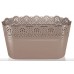 Prosperplast LACE kvetináč s čipkou 28,5 x 13,5 cm, mocca DLAC285