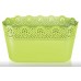 Prosperplast LACE kvetináč s čipkou 28,5 x 13,5 cm, limetka DLAC285