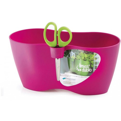 PROSPERPLAST LIMES DUBLO dvojkvetináč na bylinky s nožnicami 2,5l, fialový DLD250