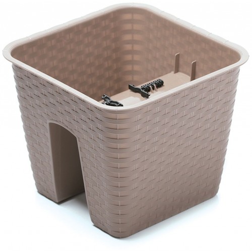 PROSPERPLAST RATOLLA Truhlík na zábradlie 27,2x27,2x22,5cm, mocca DRLB280 PROSPERPLAST RATOLLA Truhlík na zábradlie 27,2x27,2x22,5cm, mocca DRLB280