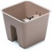 PROSPERPLAST RATOLLA Truhlík na zábradlie 27,2x27,2x22,5cm, mocca DRLB280