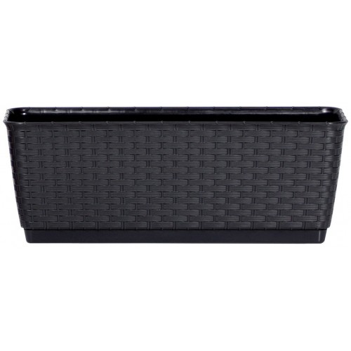 Prosperplast RATOLLA P Truhlík s miskou 38,6x15,4x14,2cm antracit DRL400P Prosperplast RATOLLA P Truhlík s miskou 38,6x15,4x14,2cm antracit DRL400P