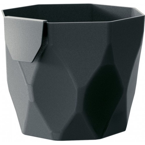 PROSPERPLAST ROCKA Kvetináč 12,6 cm, grafit DROC125 PROSPERPLAST ROCKA Kvetináč 12,6 cm, grafit DROC125