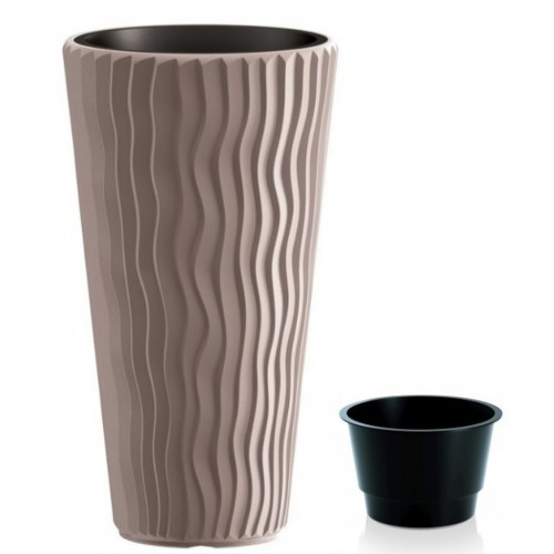 Prosperplast SANDY SLIM kvetináč 34,9cm, 37l, mocca DPSP350