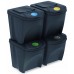 Prosperplast SORTIBOX Sada 4 odpadkových košov 4x25l, antracit IKWB25S4