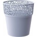 Prosperplast TREE kvetináč s čipkou 17,5 cm, ľadovo šedý DTRE175