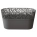 PROSPERPLAST CITY Truhlík s čipkou 28,5 cm, grafit DCIT285