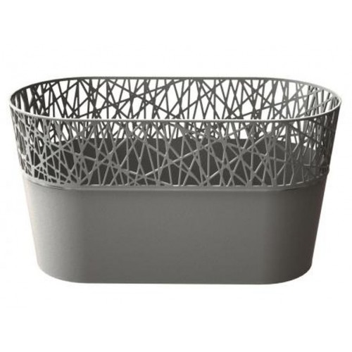 PROSPERPLAST CITY Truhlík s čipkou 28,5 cm, šedý kameň DCIT285 PROSPERPLAST CITY Truhlík s čipkou 28,5 cm, šedý kameň DCIT285