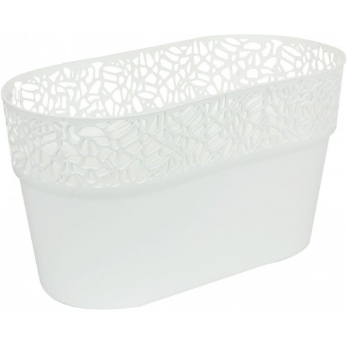 Prosperplast Naturo Truhlík s čipkou 27,5 cm, biela DNAT275 Prosperplast Naturo Truhlík s čipkou 27,5 cm, biela DNAT275