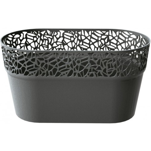 Prosperplast Naturo Truhlík s čipkou 27,5 cm, grafit DNAT275 Prosperplast Naturo Truhlík s čipkou 27,5 cm, grafit DNAT275