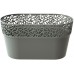 Prosperplast Naturo Truhlík s čipkou 27,5 cm, šedý kameň DNAT275