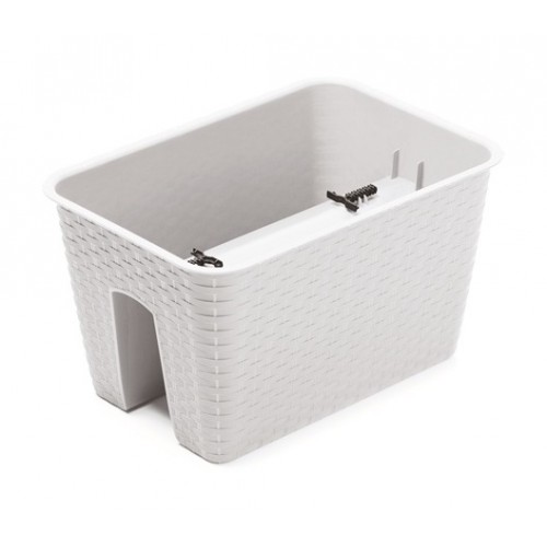 PROSPERPLAST RATOLLA Truhlík na zábradlie 39,6x27,2x22,5cm, biela DRLB400 PROSPERPLAST RATOLLA Truhlík na zábradlie 39,6x27,2x22,5cm, biela DRLB400