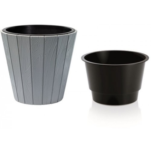 Prosperplast WOODE kvetináč 48,8x45,7cm šedý kameň DBWO490