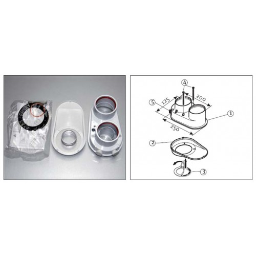 PROTHERM R1rozdvoj. člen 80/80 mm, biely 0020045058