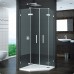 RONAL PUR52 Pur dvojkrídlové dvere pre päťuholník, <2m, chróm / čierne PUR52SM21055