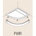 RONAL PWIR ILA hliníkový predný panel 90 cm, pre štvrťkruhovú vaničku, chróm PWIR5509050