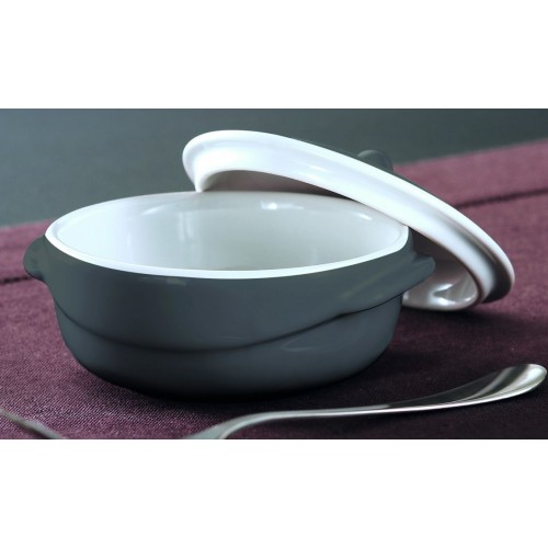 PYREX Pekáč okrúhly s vekom GREY MINI 10 x 10 cm PYREX Pekáč okrúhly s vekom GREY MINI 10 x 10 cm