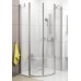 RAVAK CHROME CSKK4-80 štvrťkruhový sprchovací kút, satin + transparent 3Q140U00Z1