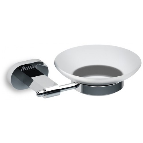 RAVAK CHROME CR 200.00 držiak s mydlovničkou ( sklo ) X07P187