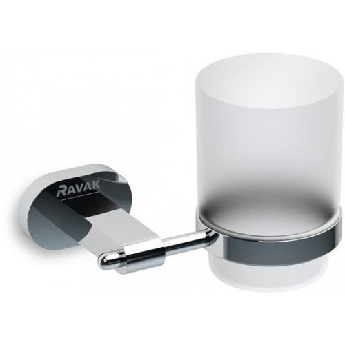 RAVAK CHROME CR 210.00 držiak s pohárikom (sklo) X07P188