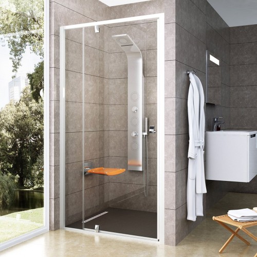 RAVAK PIVOT PDOP2-120 sprchové dvere otočné, white/chrom Transparent 03GG0100Z1 RAVAK PIVOT PDOP2-120 sprchové dvere otočné, white/chrom Transparent 03GG0100Z1