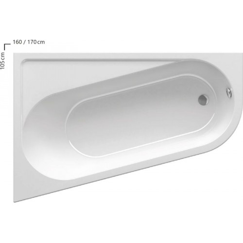 RAVAK CHROME Vaňa 170 x 105 cm, ľavá CA31000000 RAVAK CHROME Vaňa 170 x 105 cm, ľavá CA31000000