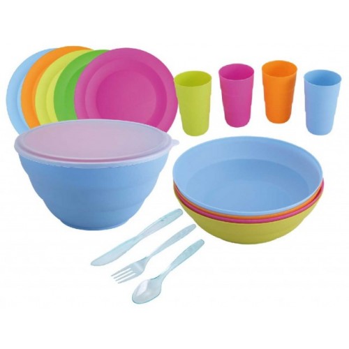 BERGNER Piknikový set 25 ks - zelená RB-4401