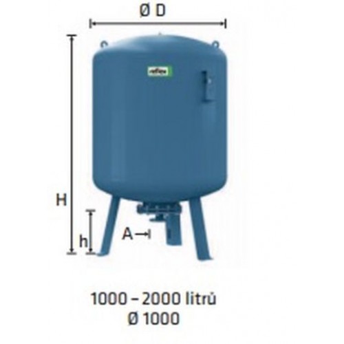Refix expanzná nádoba DE/1001/16 pr.: 1000mm modrá Refix expanzná nádoba DE/1001/16 pr.: 1000mm modrá
