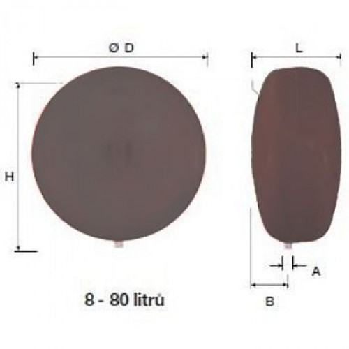 Reflex topná expanzná nádoba EN R 50/3 šedá