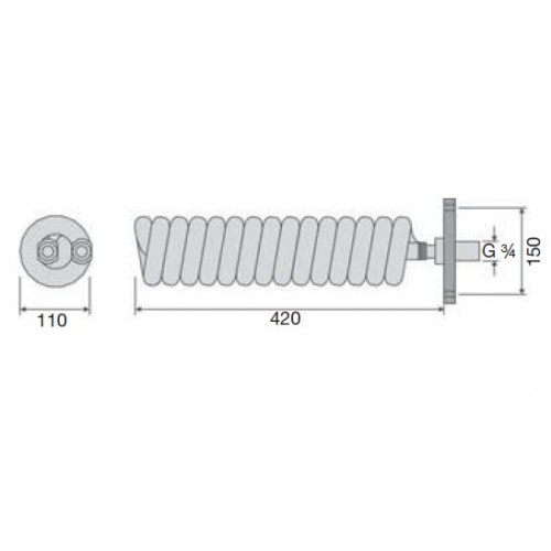 Reflex RWT 1 prídavné vykurovacie teleso zo rebrované rúrky 7755900